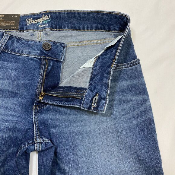 Wrangler Ladies Jeans 13x32 Blue Retro Sadie Low Rise Medium Fade Denim Bootcut - Picture 6 of 13